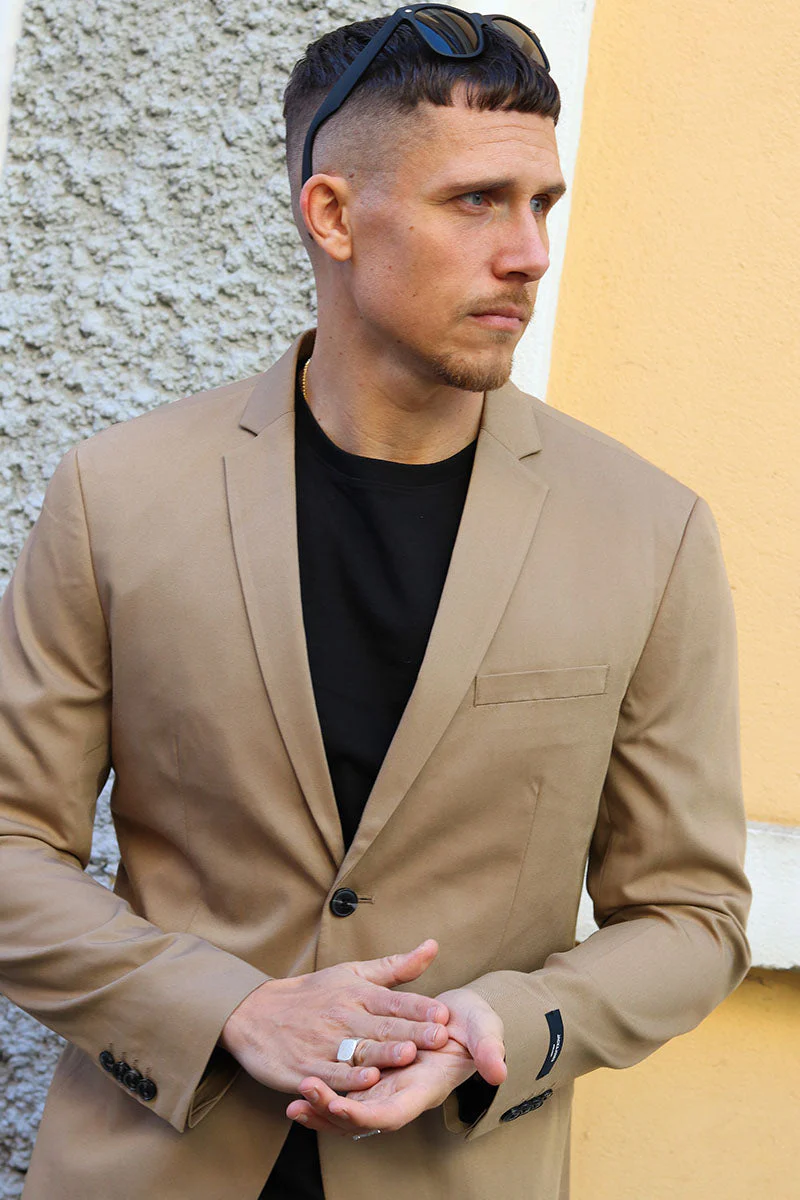 Jack & Jones Premium Franco Slim Fit Kostym Petrified Oak - Image 2