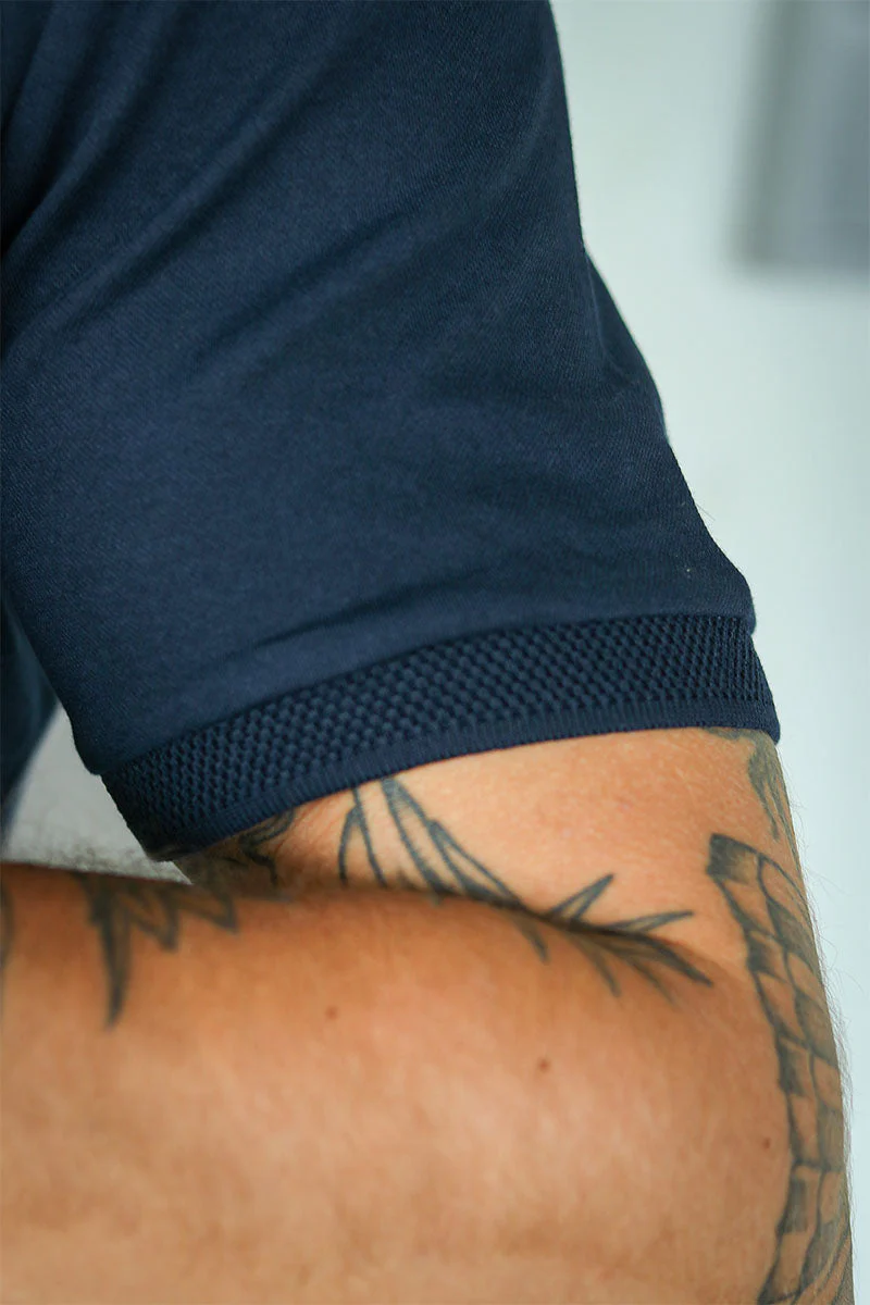 Selected Fave Zip Polo SS Sky Captain - Image 4