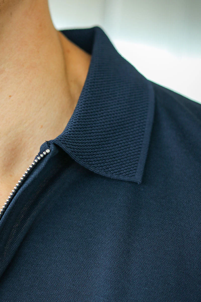 Selected Fave Zip Polo SS Sky Captain - Image 6