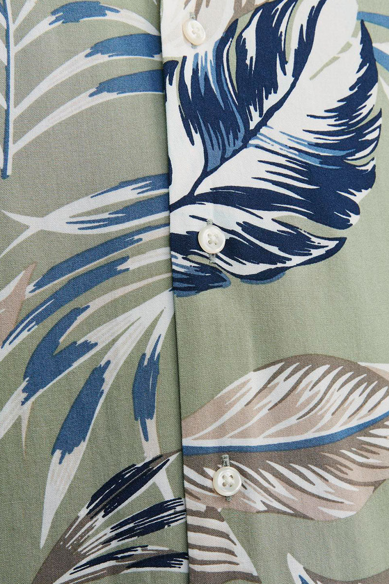 Jack & Jones Jeff AOP Resort Shirt SS Oil Green - Image 3