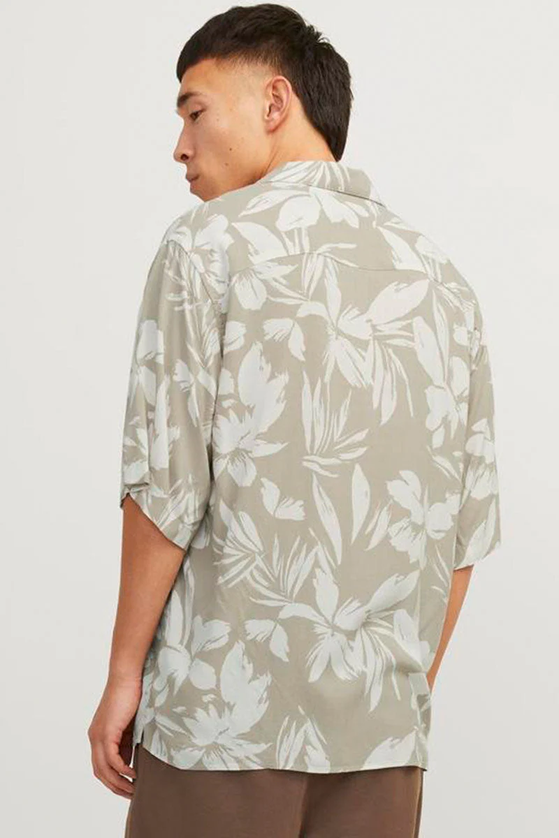 Jack & Jones Jeff AOP Resort Shirt SS Crockery - Image 5