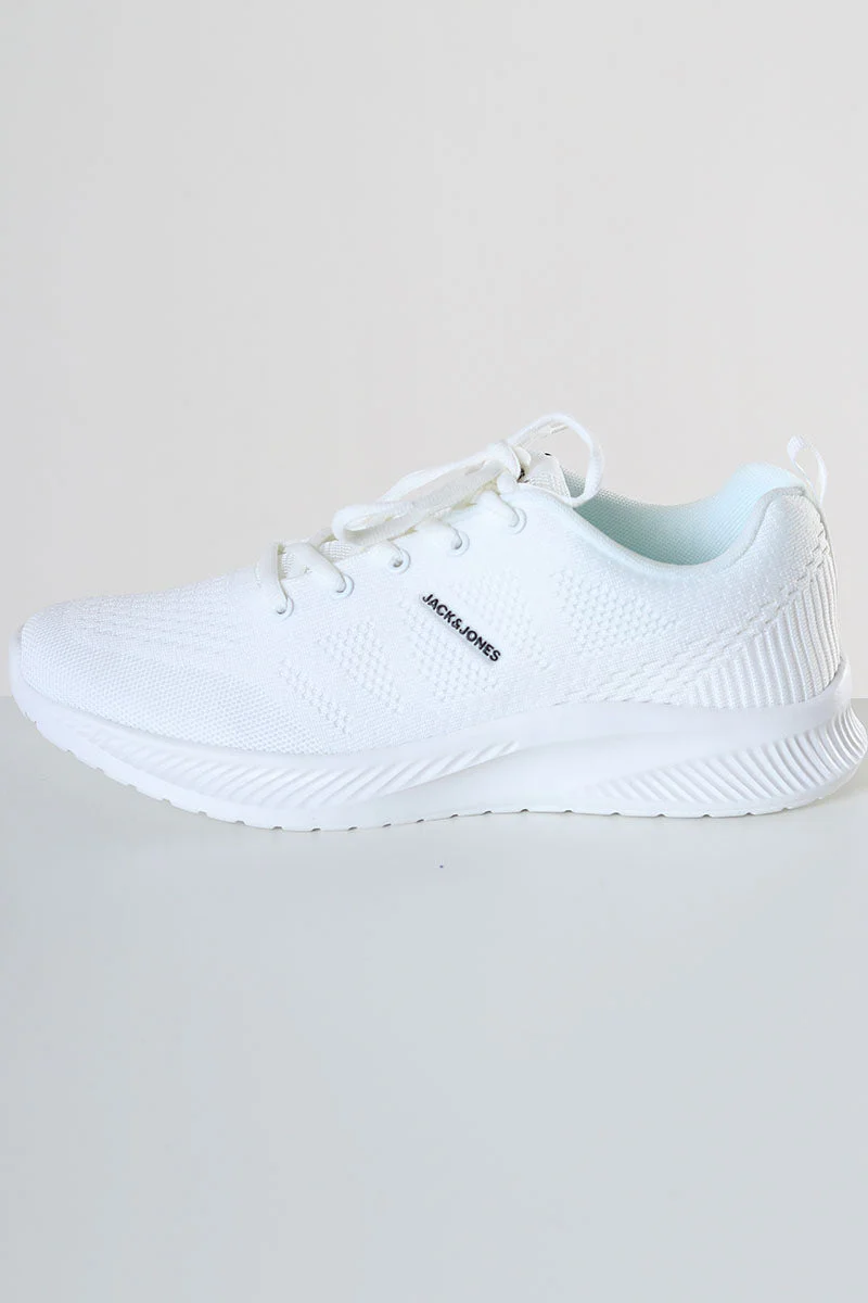 Jack & Jones Croxley Knit Sneaker Bright White - Image 2