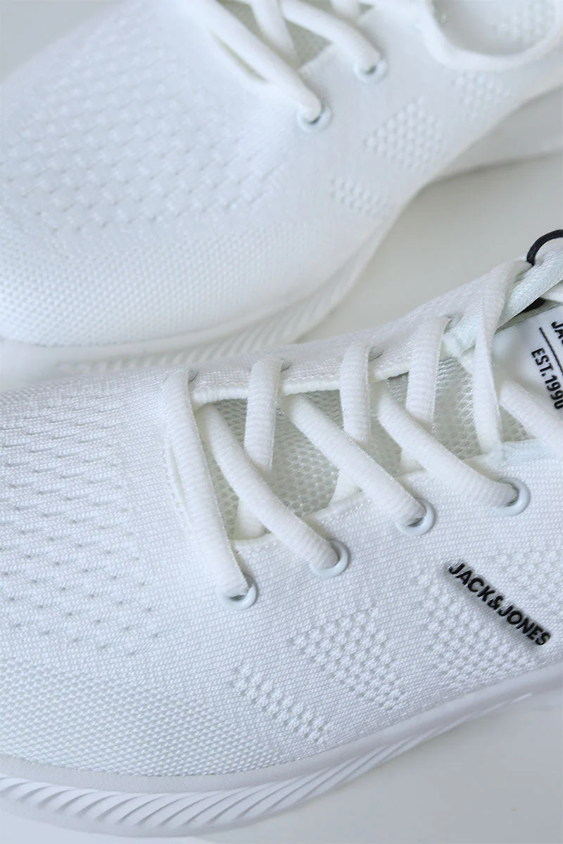 Jack & Jones Croxley Knit Sneaker Bright White - Image 4