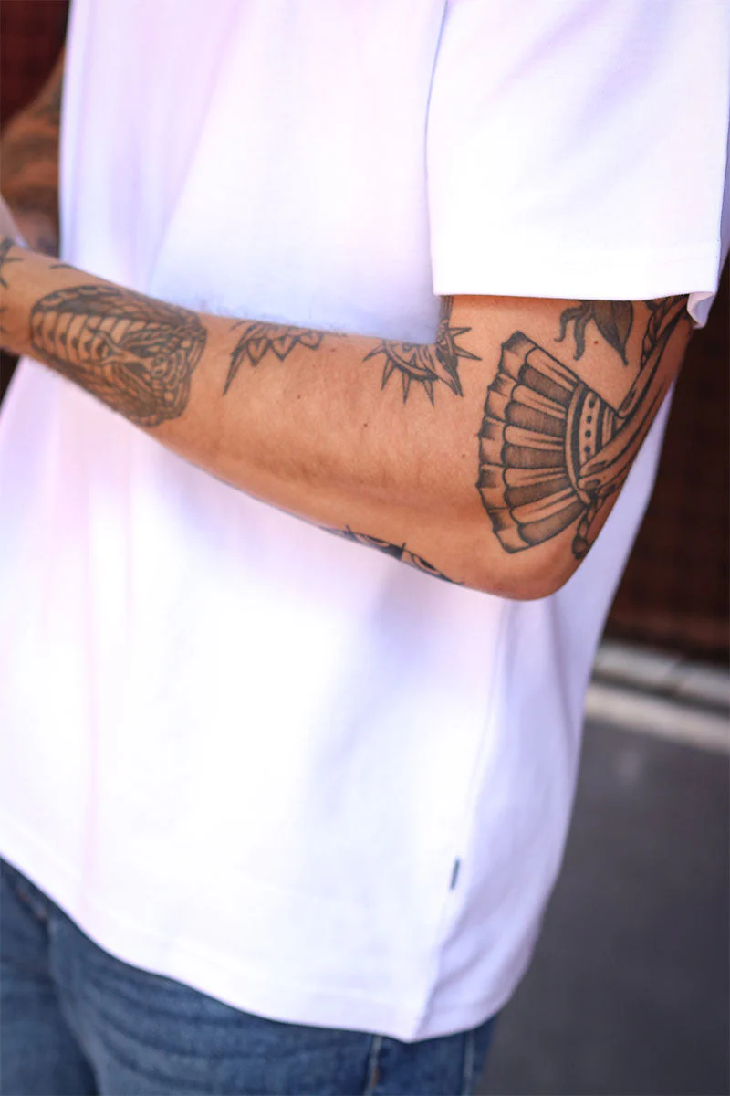 Solid Danton Box Fit Tee White - Image 6