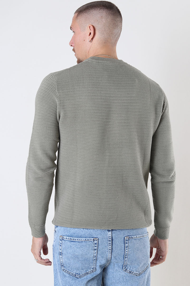 Solid Valencia Crew Knit Vetiver - Image 4