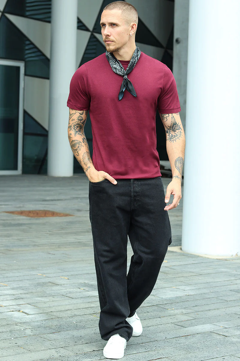 Liebhaveri Organic Bazo Tee Burgundy - Image 2