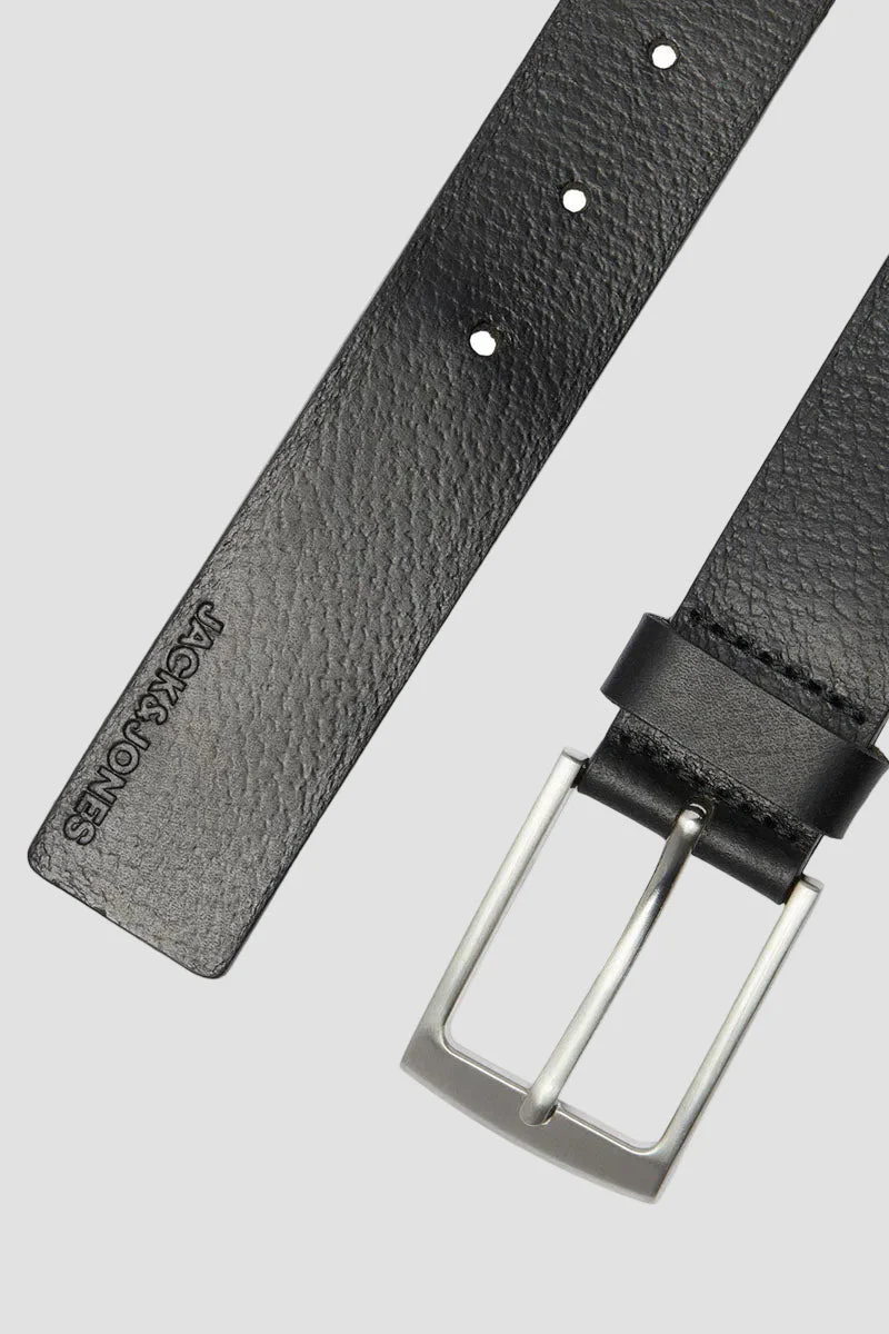 Jack & Jones JACSTOCKHOLM LEATHER BELT NOOS Black - Image 3