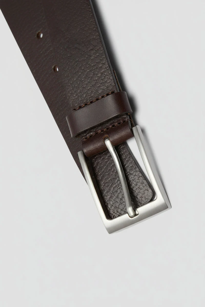 Jack & Jones JACSTOCKHOLM LEATHER BELT NOOS Black Coffee - Image 2