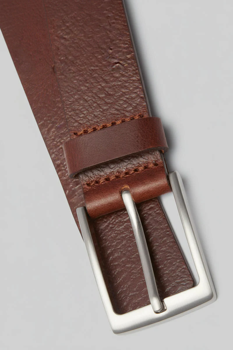 Jack & Jones JACSTOCKHOLM LEATHER BELT NOOS Brown Stone - Image 2