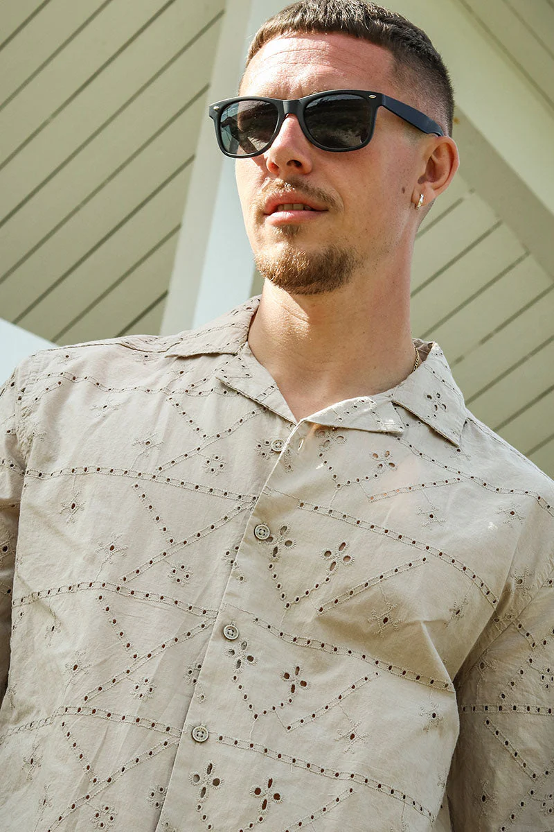 ONLY & SONS Aron Relax SS Chiffly Resort Shirt Chinchilla - Image 5
