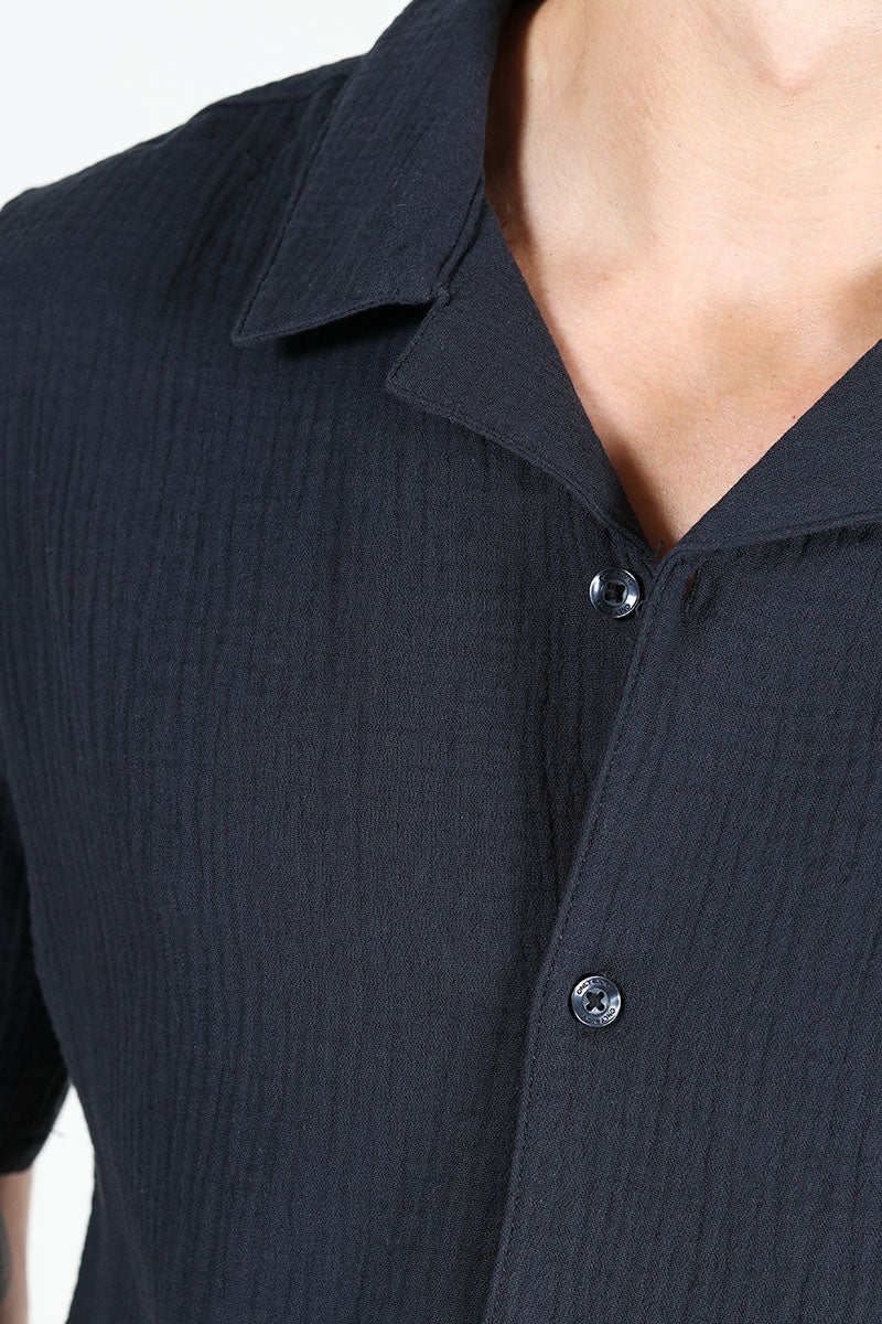 ONLY & SONS Kyle Regular Pas SS Shirt Dark Navy - Image 3