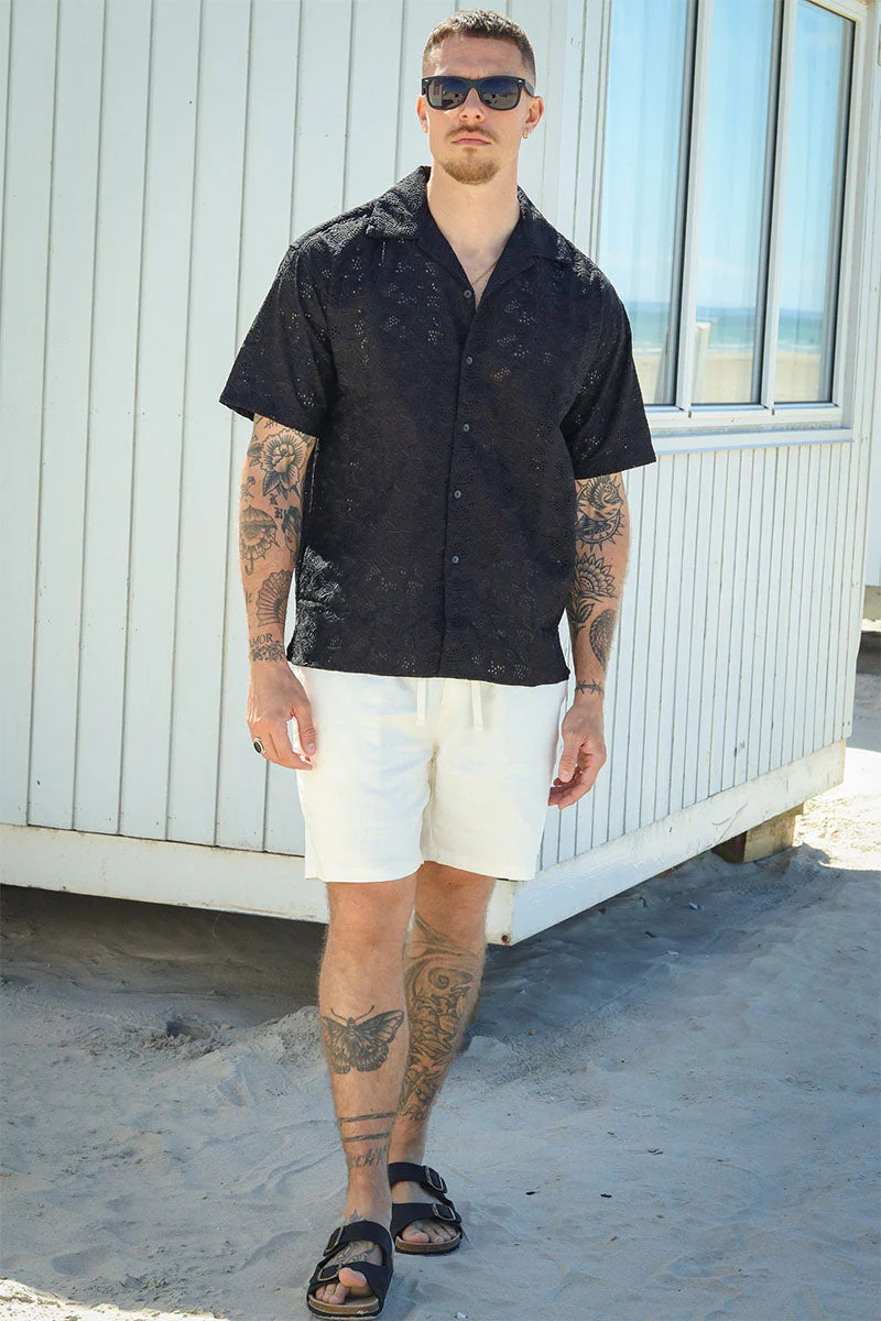 Jack & Jones Havana Lace Resort Shirt Black - Image 2