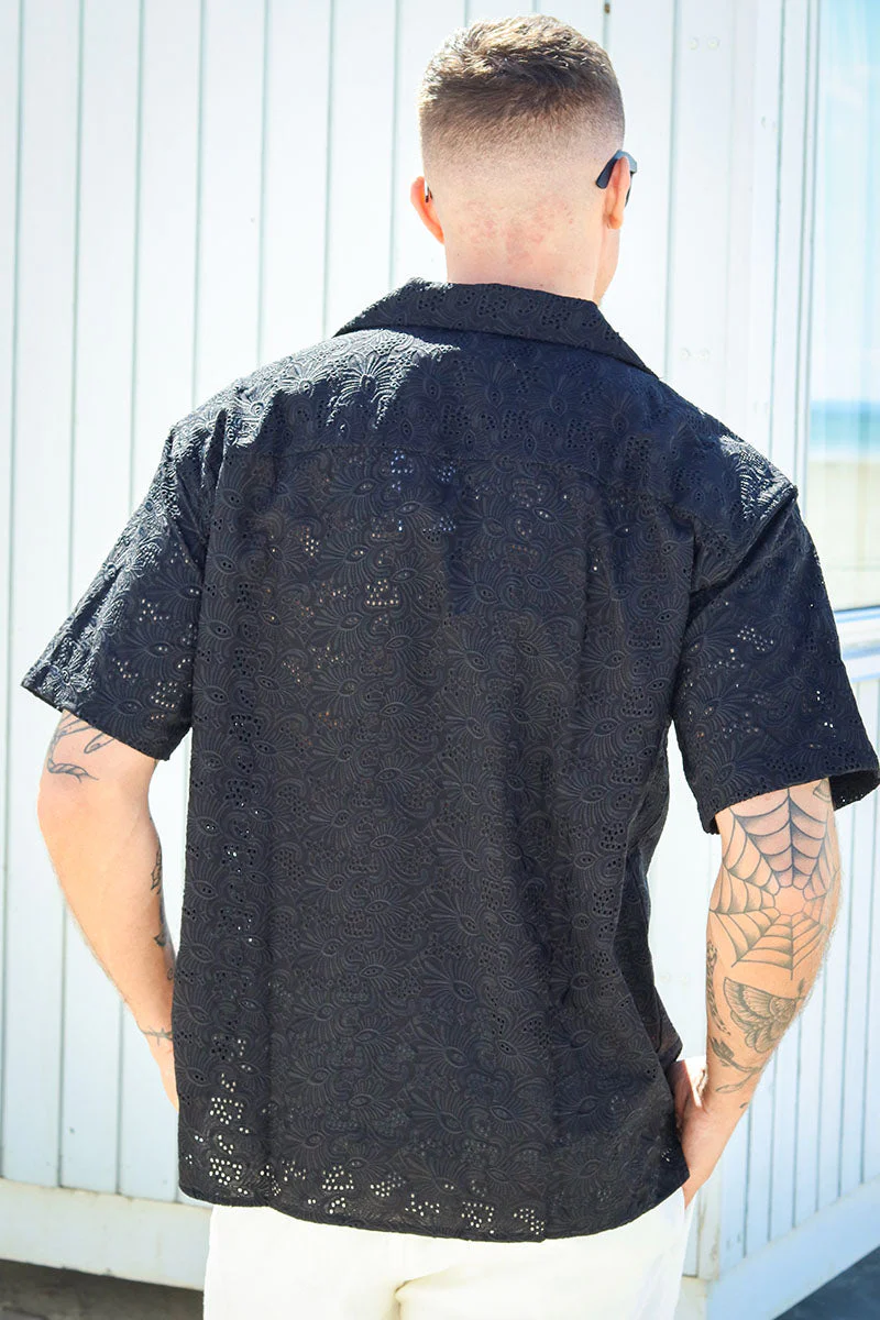 Jack & Jones Havana Lace Resort Shirt Black - Image 5