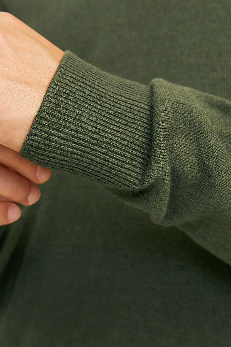 Jack & Jones Emil Knit Crew Neck Kombu Green - Image 3