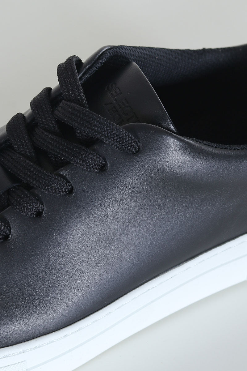 Selected DAVID CHUNKY LEATHER SNEAKER Black - Image 4