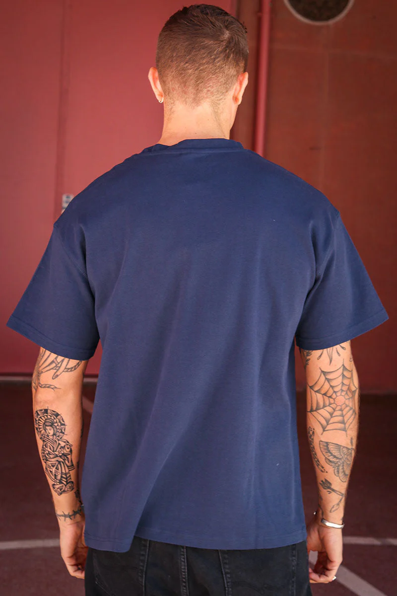 Solid Danton Box Fit Tee Insignia Blue - Image 6