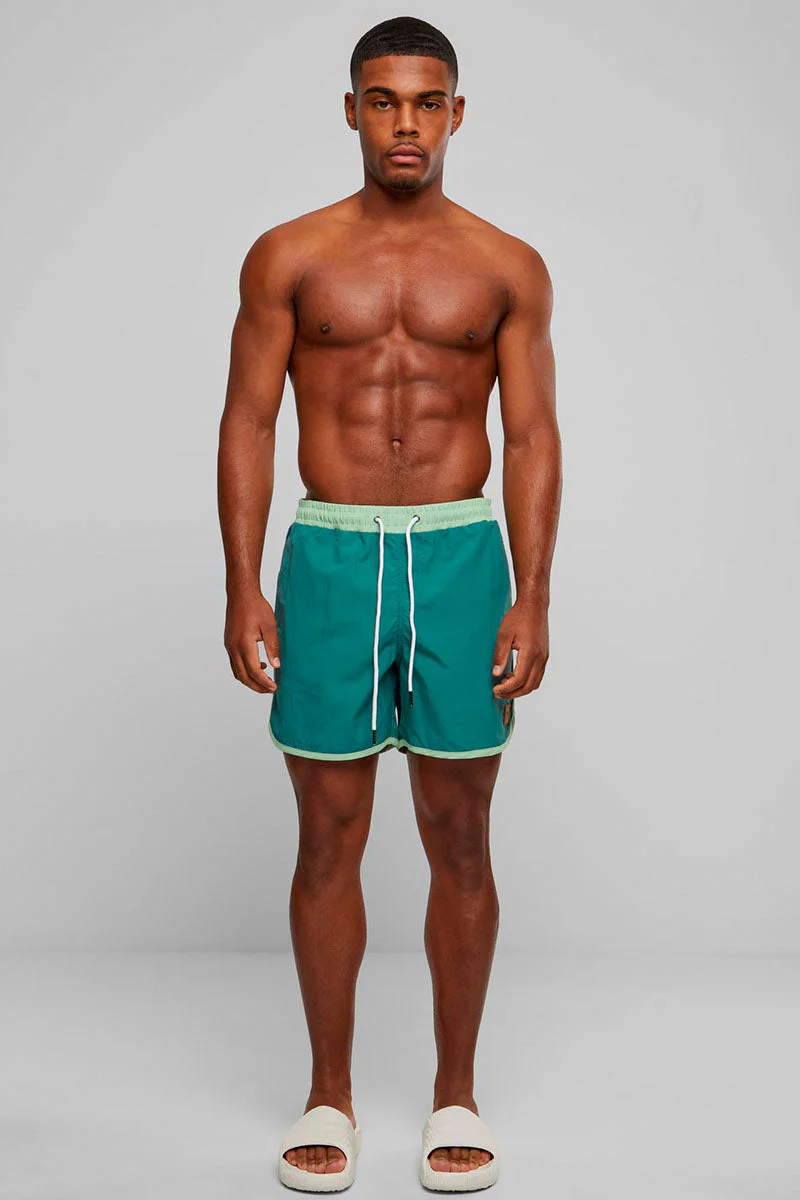 Urban Classics Retro Swimshorts Vintagre Green - Image 2