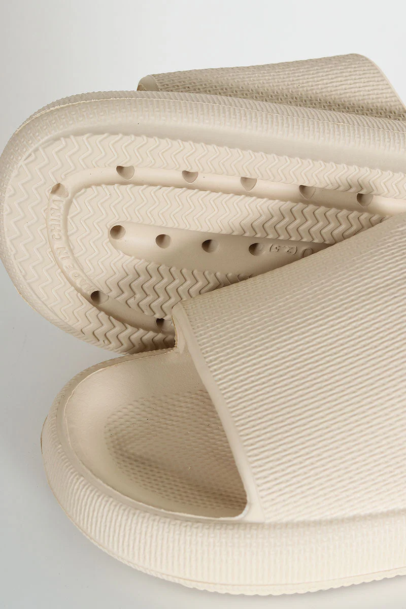 Basic Brand Soft Beach Sandal Beige - Image 4