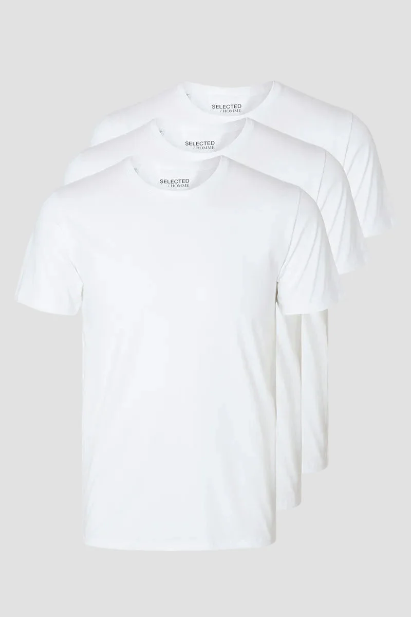 Selected ROLAND BASIC TEE 3-PACK Bright White