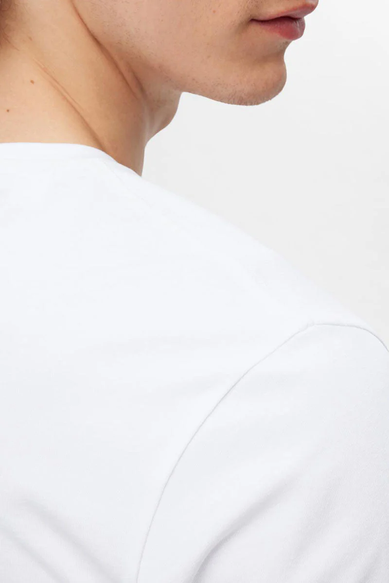 Selected ROLAND BASIC TEE 3-PACK Bright White - Image 4