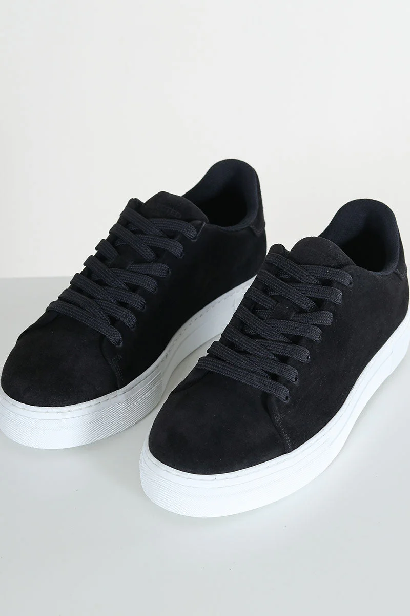 Selected DAVID CHUNKY SUEDE SNEAKER Black - Image 2