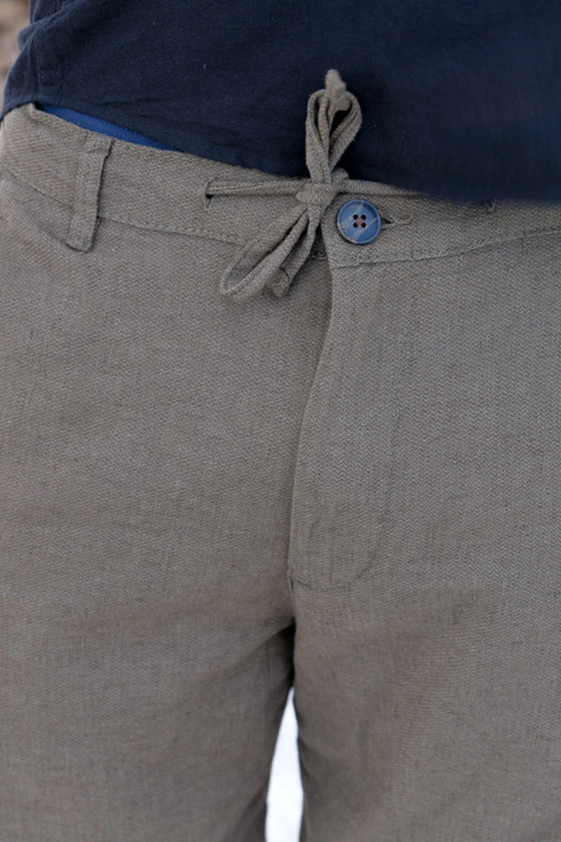Selected Regular Brody Linen Shorts Forest Night - Image 3