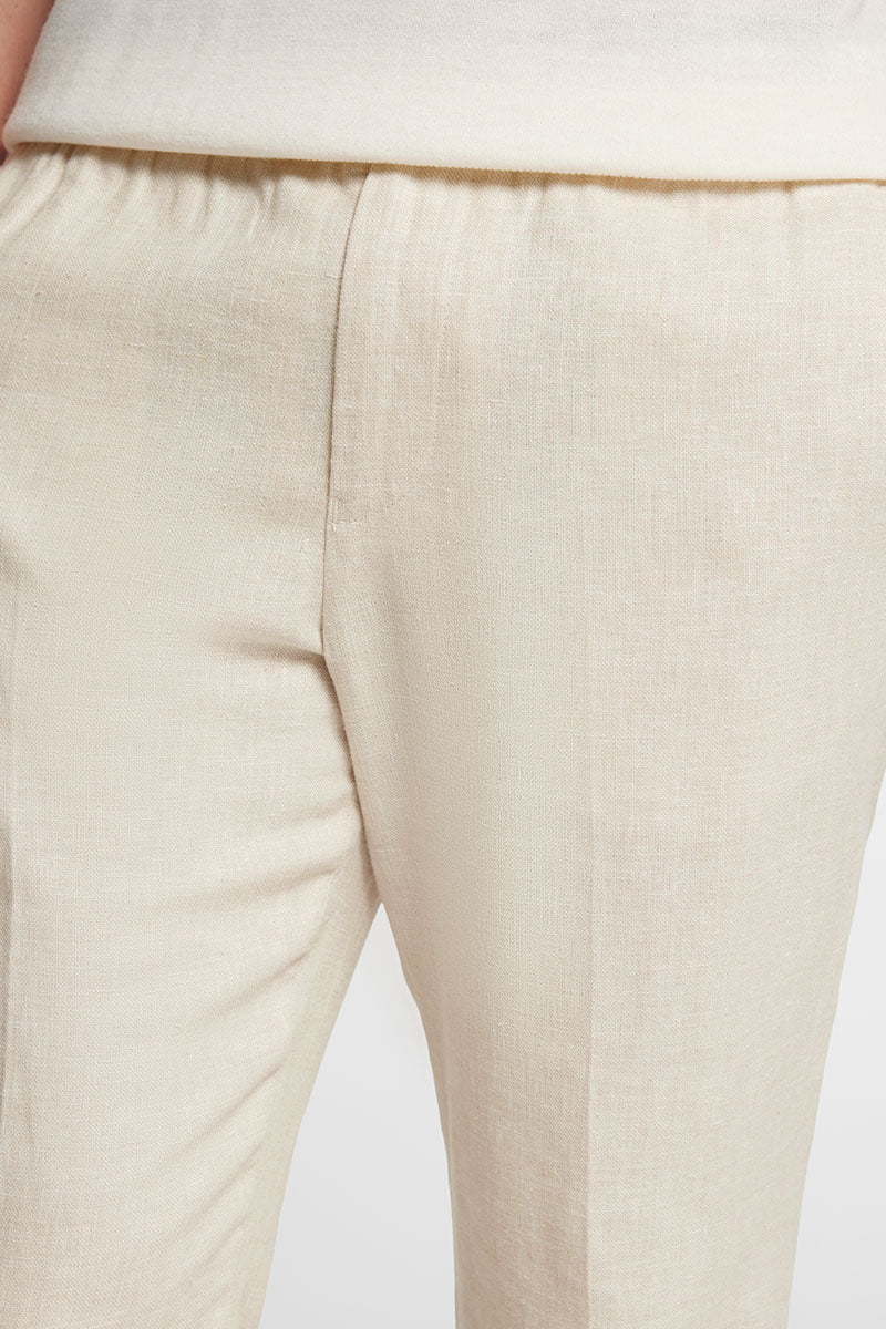 Selected Malik Sun Linen Pants Oatmeal - Image 3