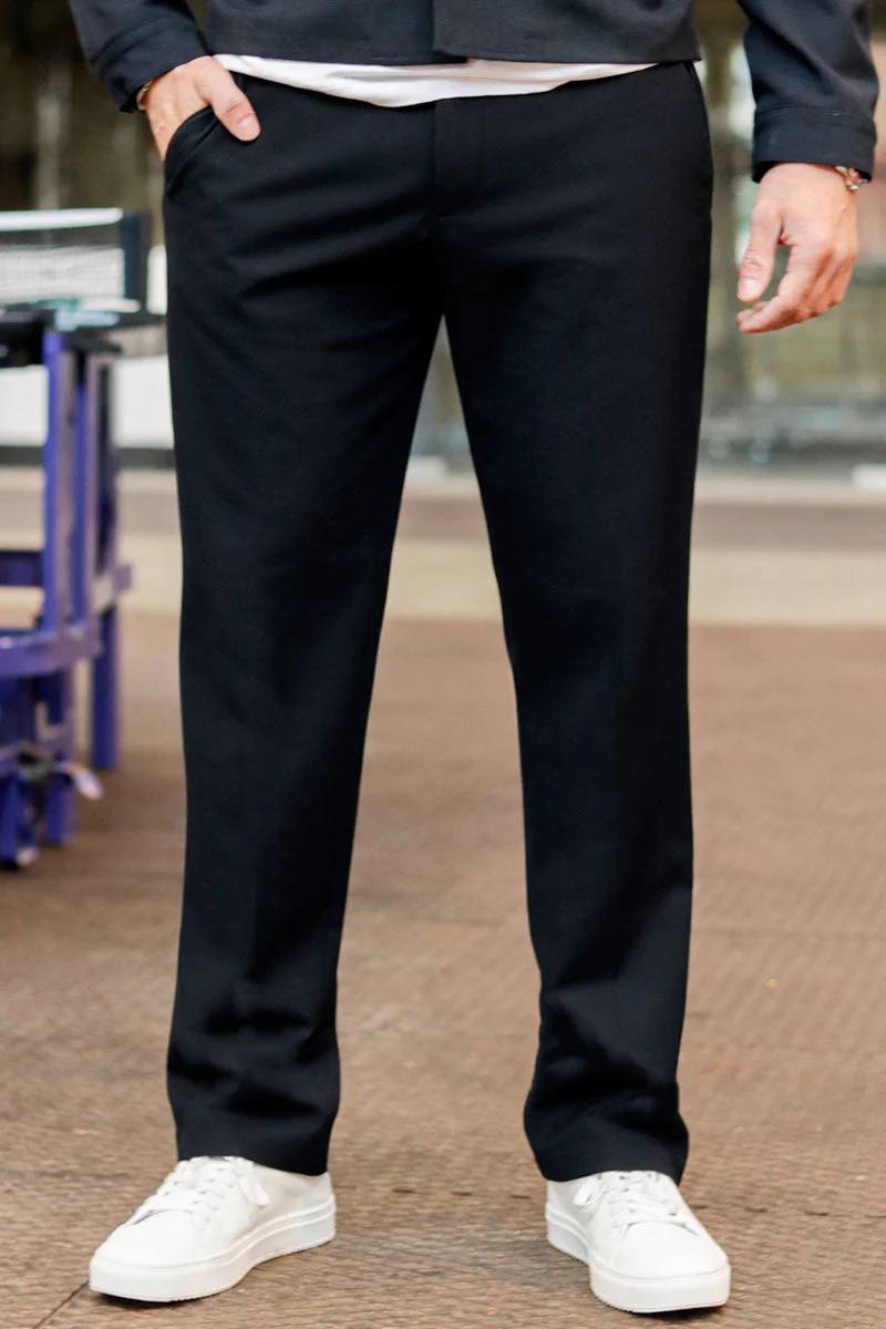 Selected Robert Straight Fit String Pants Black
