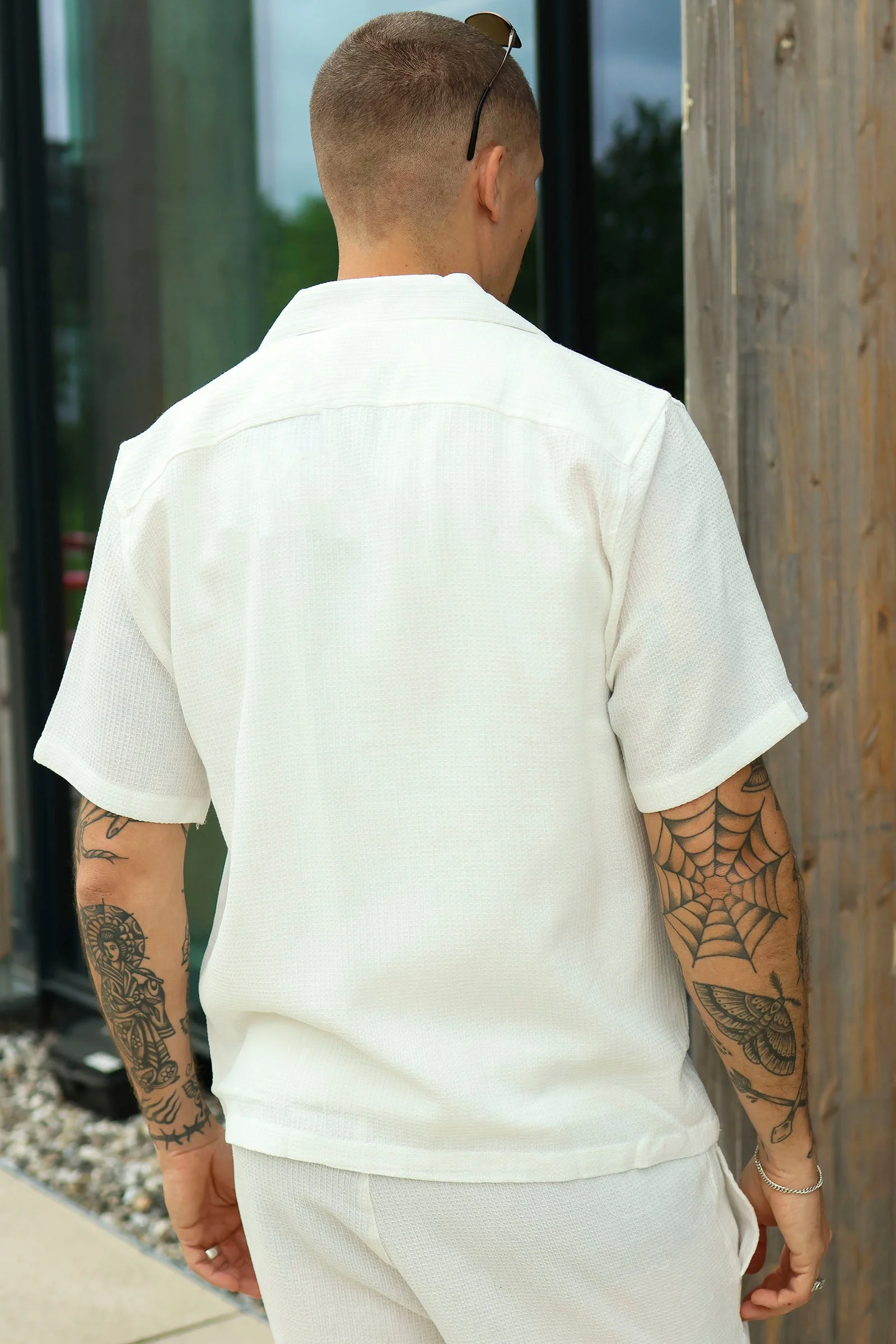 ONLY & SONS Bertil Waffle SS Resort Shirt Cloud Dancer - Image 5