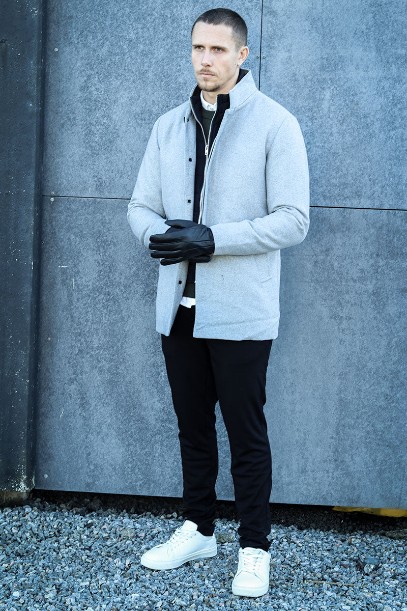 Jack & Jones Harrison Wool Jacket Light Grey Melange - Image 2