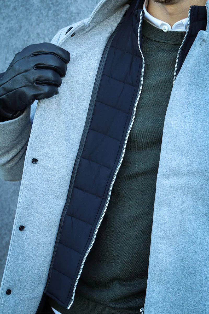 Jack & Jones Harrison Wool Jacket Light Grey Melange - Image 4