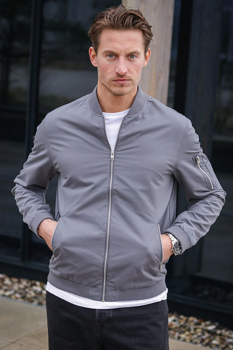 Jack & Jones Rush Bomber Castlerock - Image 3