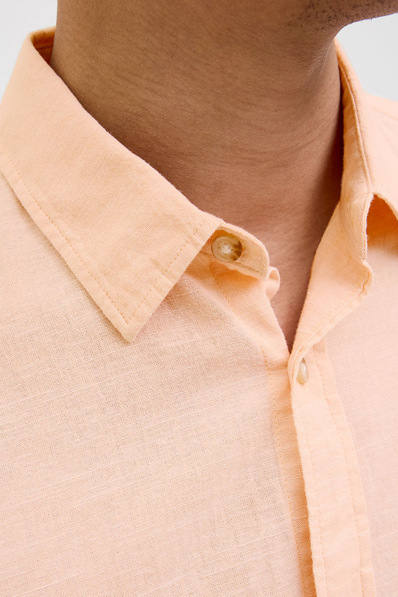 Jack & Jones Summer Shirt LS Peach Parfait - Image 4