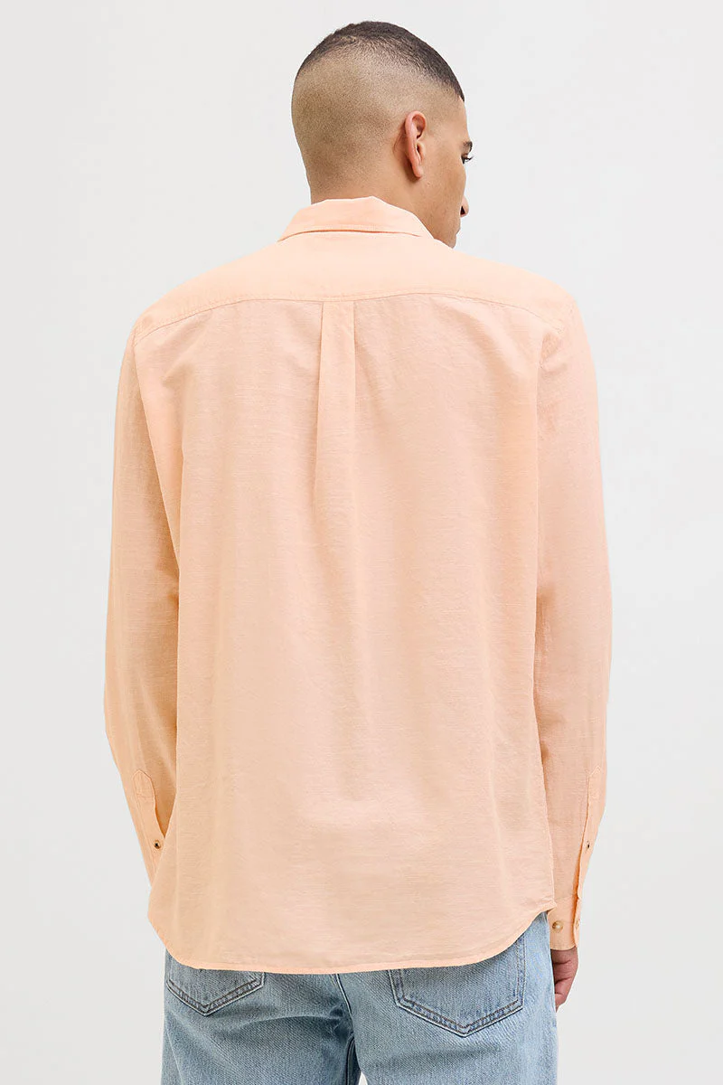 Jack & Jones Summer Shirt LS Peach Parfait - Image 6