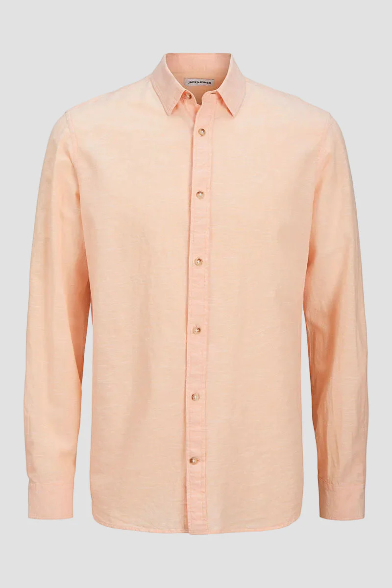 Jack & Jones Summer Shirt LS Peach Parfait - Image 7