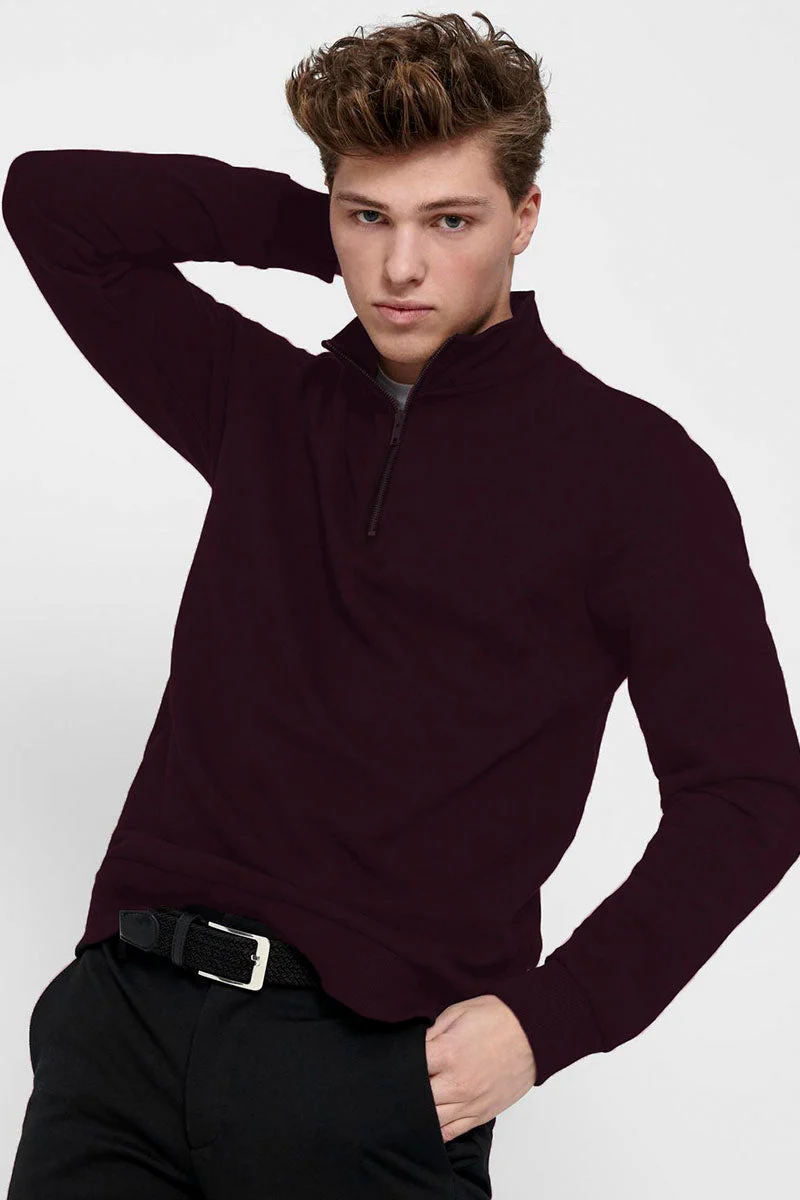 ONLY & SONS Ceres Half Zip Sweat Fudge - Image 3