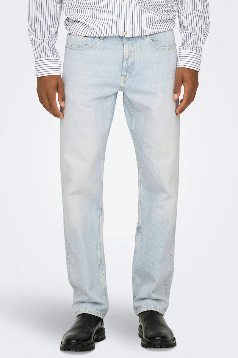 Only & Sons Edge Straight Fit 9393 Light Blue Bleached Denim