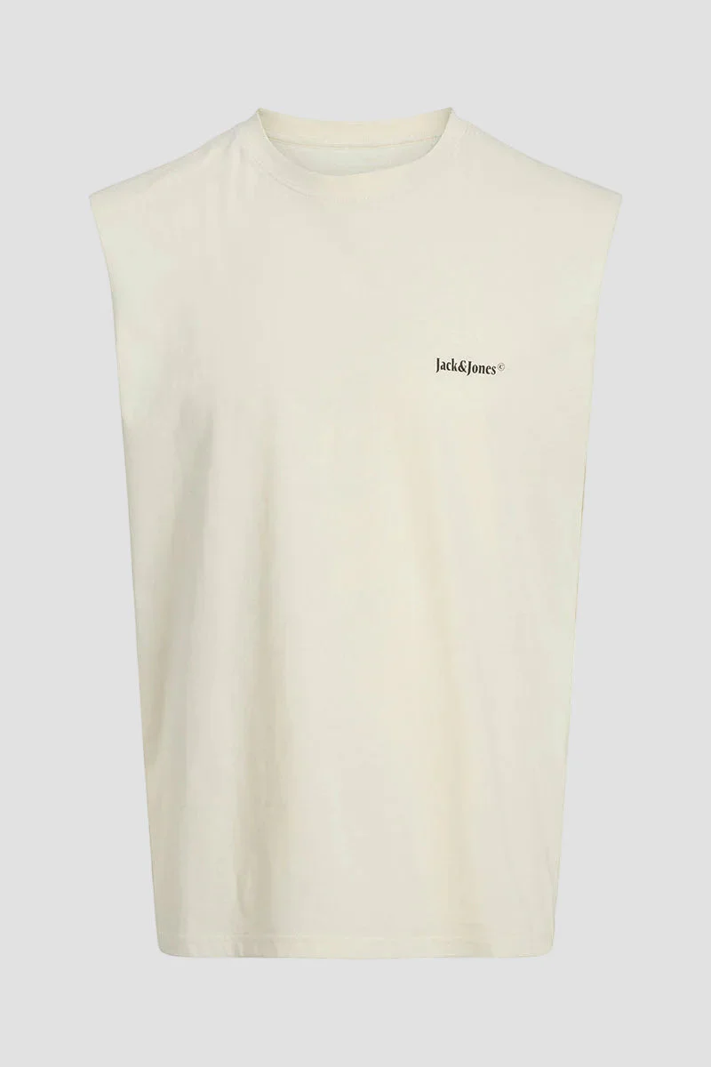 Jack & Jones Varenna Sleveless Tee Antique White - Image 2