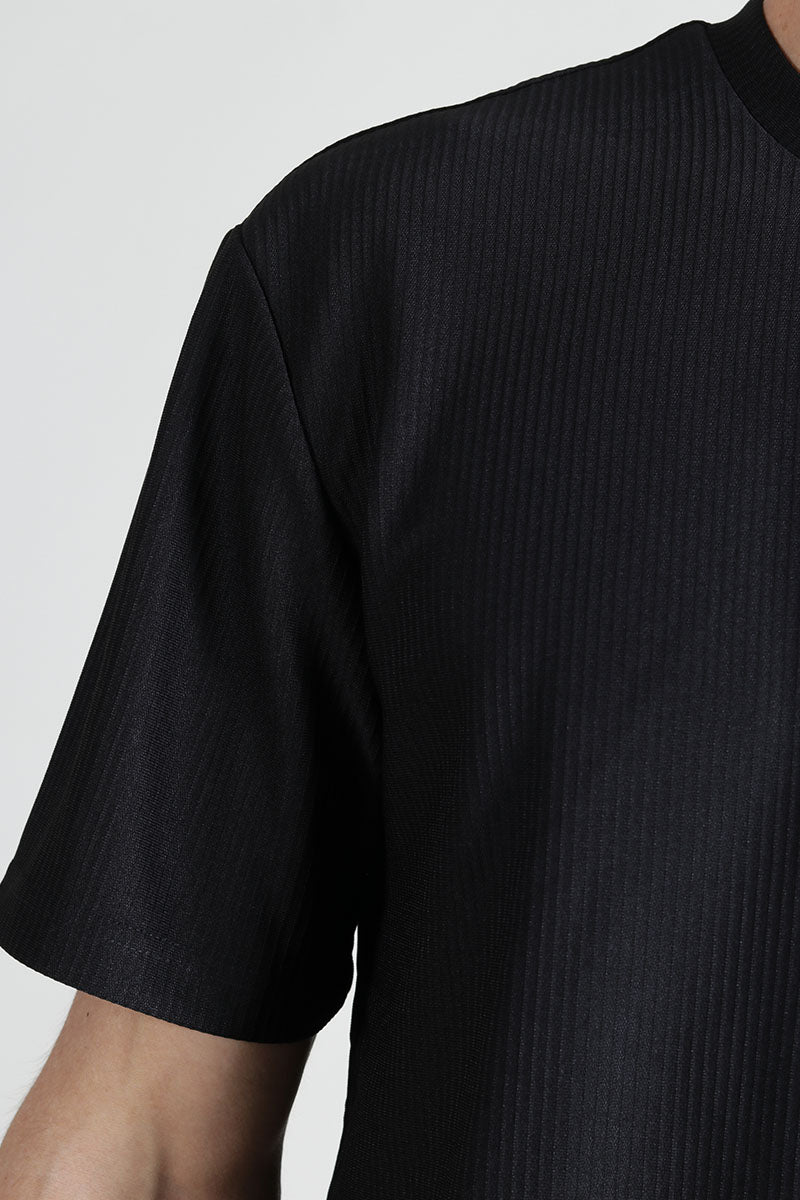ONLY & SONS Fred Relaxed Plizze Tee Black - Image 5
