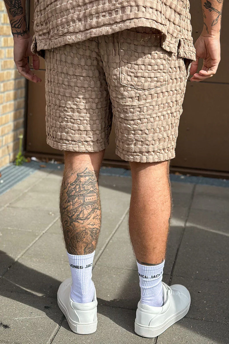 ONLY & SONS Braddock Regular Waffle Shorts Chinchilla - Image 4