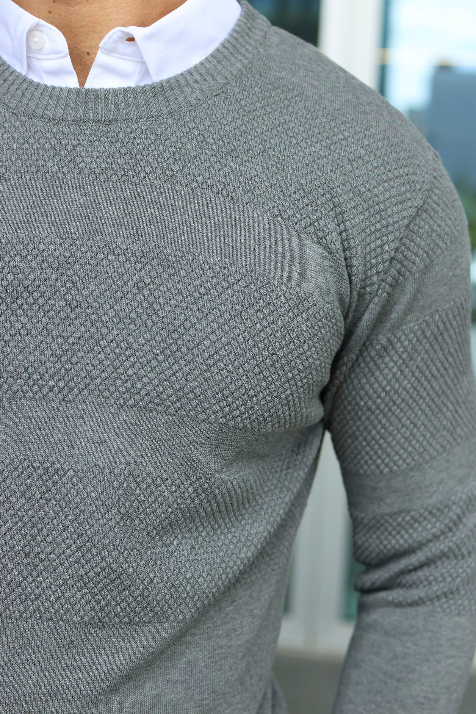 Kronstadt Hannes Cotton knit Lt Grey Mix - Image 3