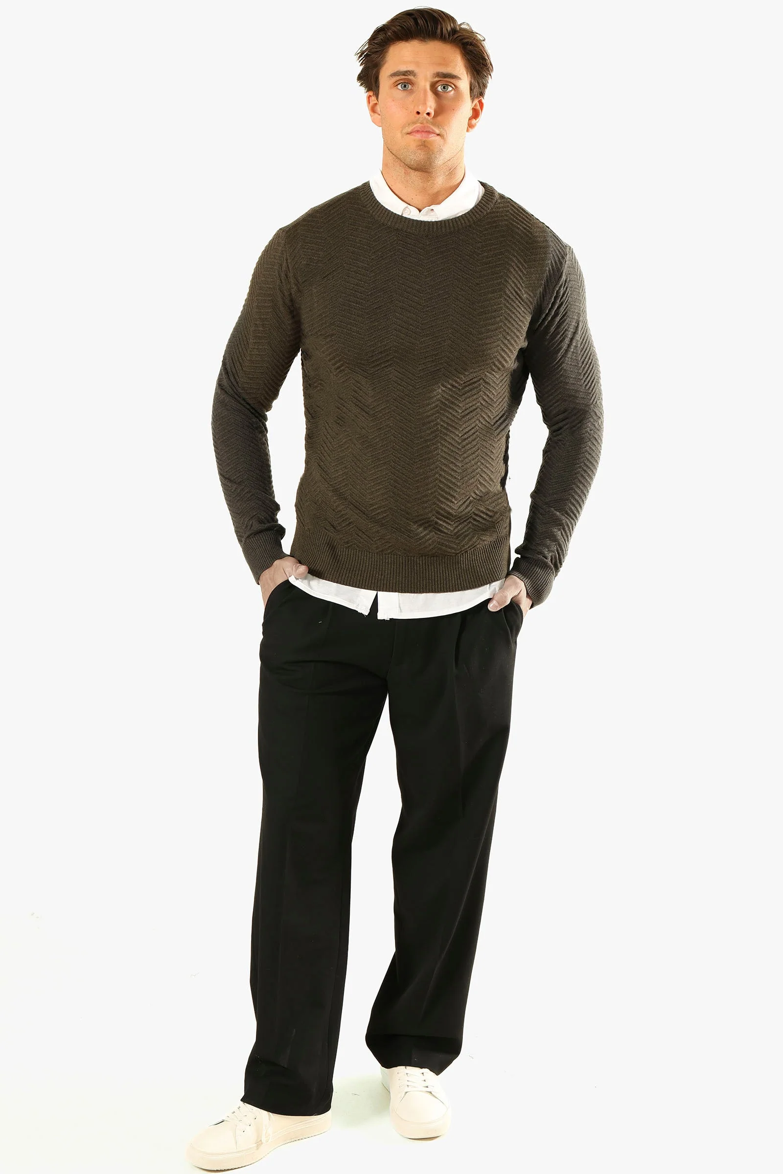 Kronstadt Carlo Cotton knit Army mix - Image 2