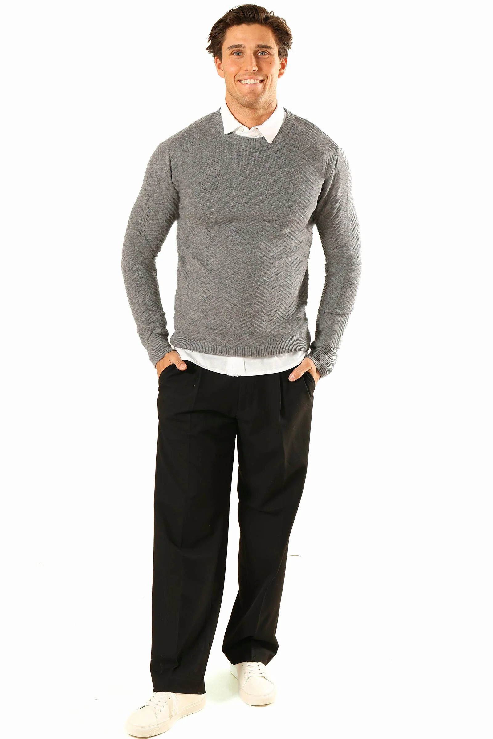 Kronstadt Carlo Cotton knit Lt Grey Mix - Image 2