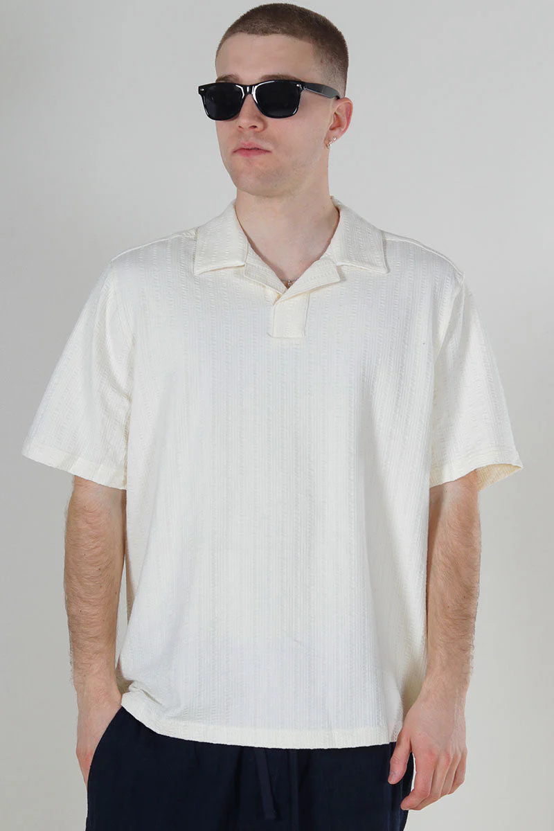 ONLY & SONS Males Regular Fit SS Resort Shirt Egret
