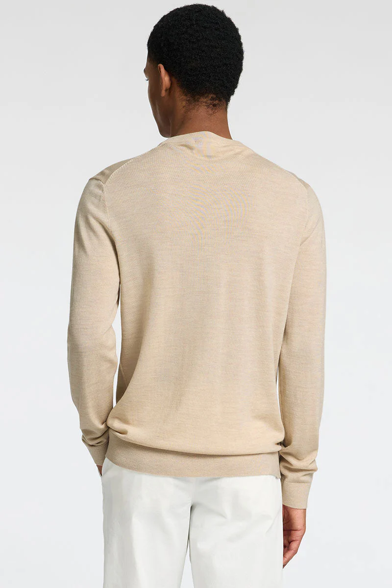 Selected Tray Merino Knit Crew Neck Oatmeal - Image 4