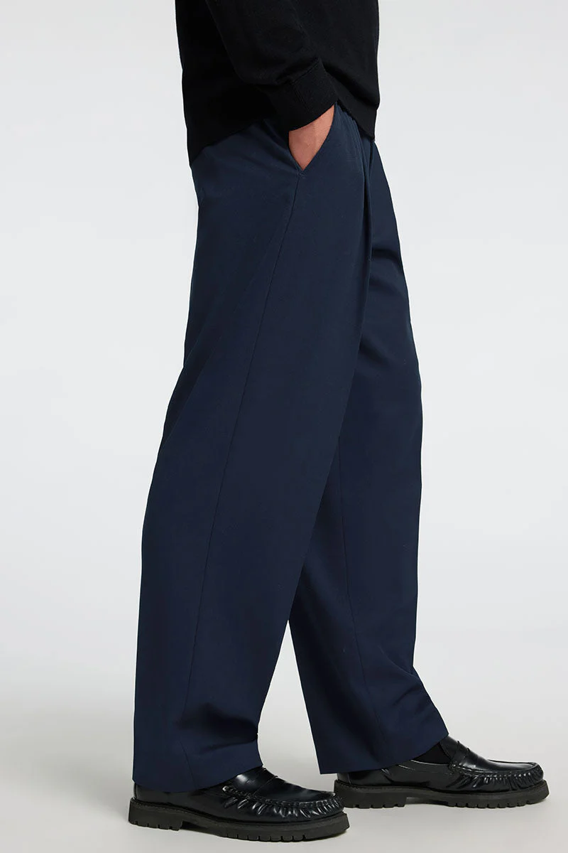 Selected Loose Finn Flex Pants Navy Blazer - Image 3