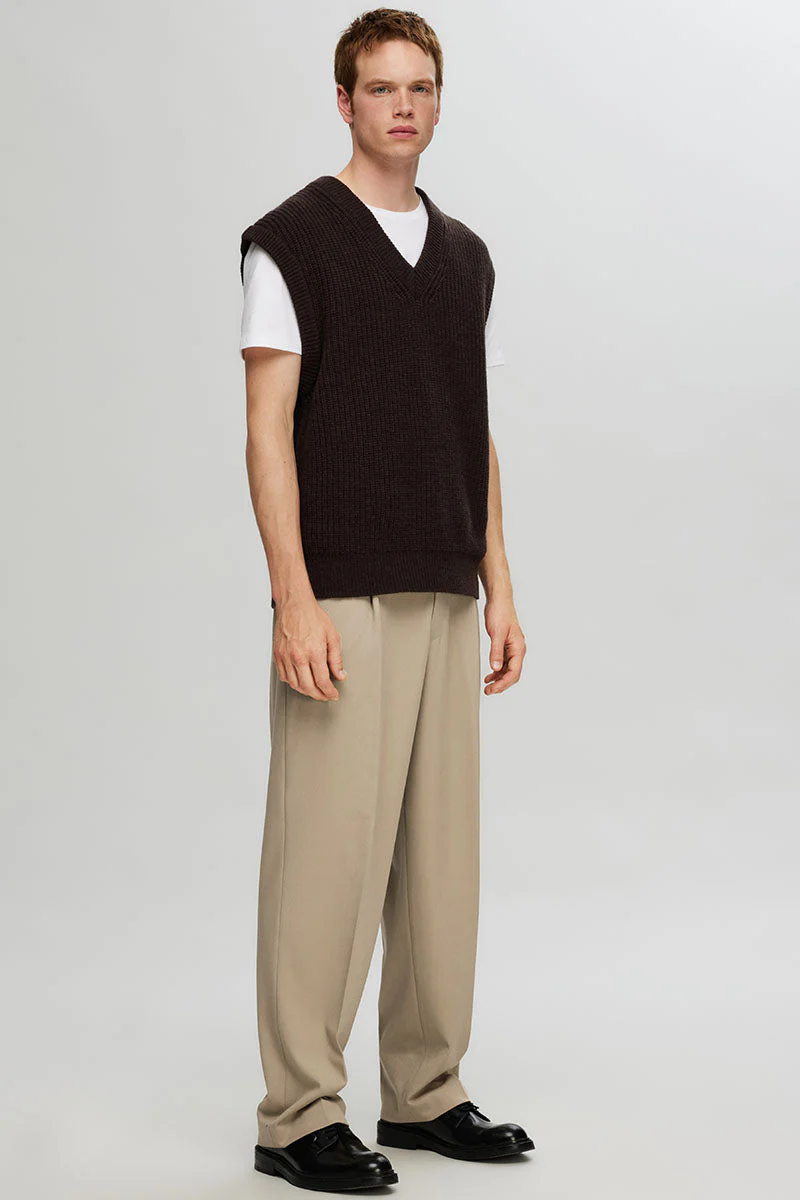 Selected Loose Finn Flex Pants Greige - Image 2