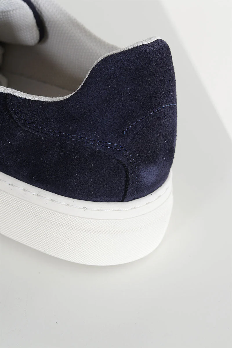 Selected David Chunky Suede Sneaker Dark Navy - Image 3