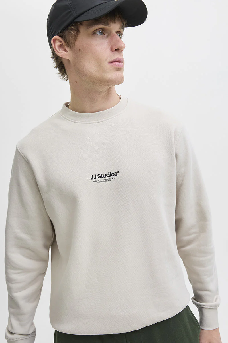 Jack & Jones Soho Sweat Crew Neck Moonbeam - Image 3