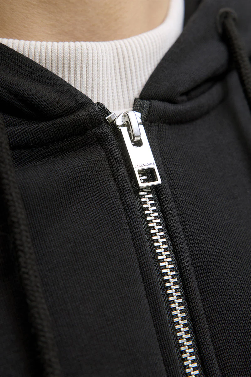 Jack & Jones Soho Sweat Zip Hoodie Black - Image 5